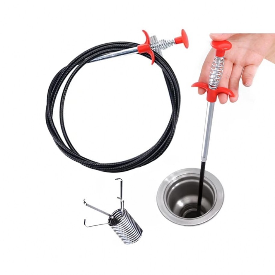 herramientas, jardines y exterior - DESTAPADOR DE CAÑERIAS FLEXIBLE LARGO 150CM DESAGÜE 0