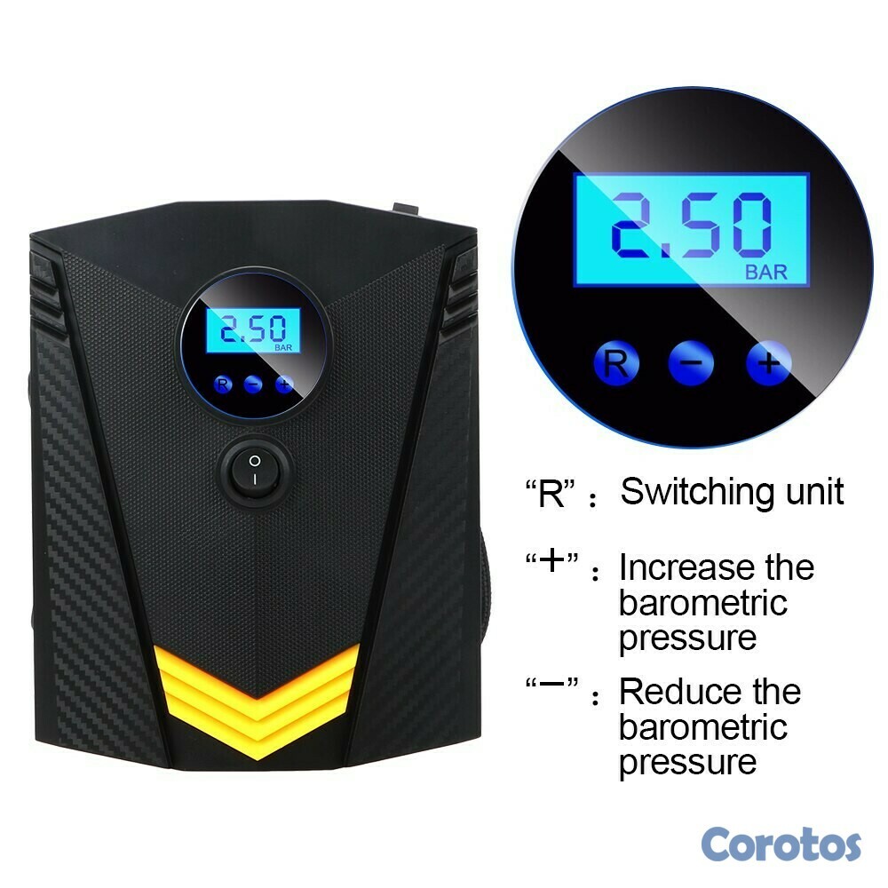 decoración y accesorios - Bomba de aire digital 12V para vehículo con conector para el cigarrillero 1