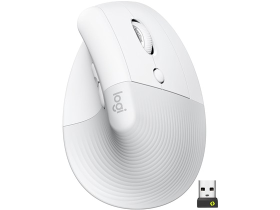 computadoras y laptops - MOUSE LOGITECH LIFT VERTICAL ERGONOMICO INALAMBRICO (WIRELESS) COLOR BLANCO, HAS 1