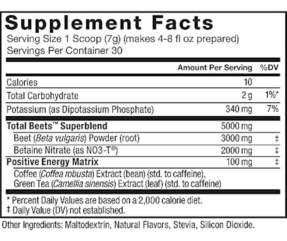 Salud y Equipamiento Médico - Total Beets Energy Drink Mix, Superalimento Raíz De Remolacha 4