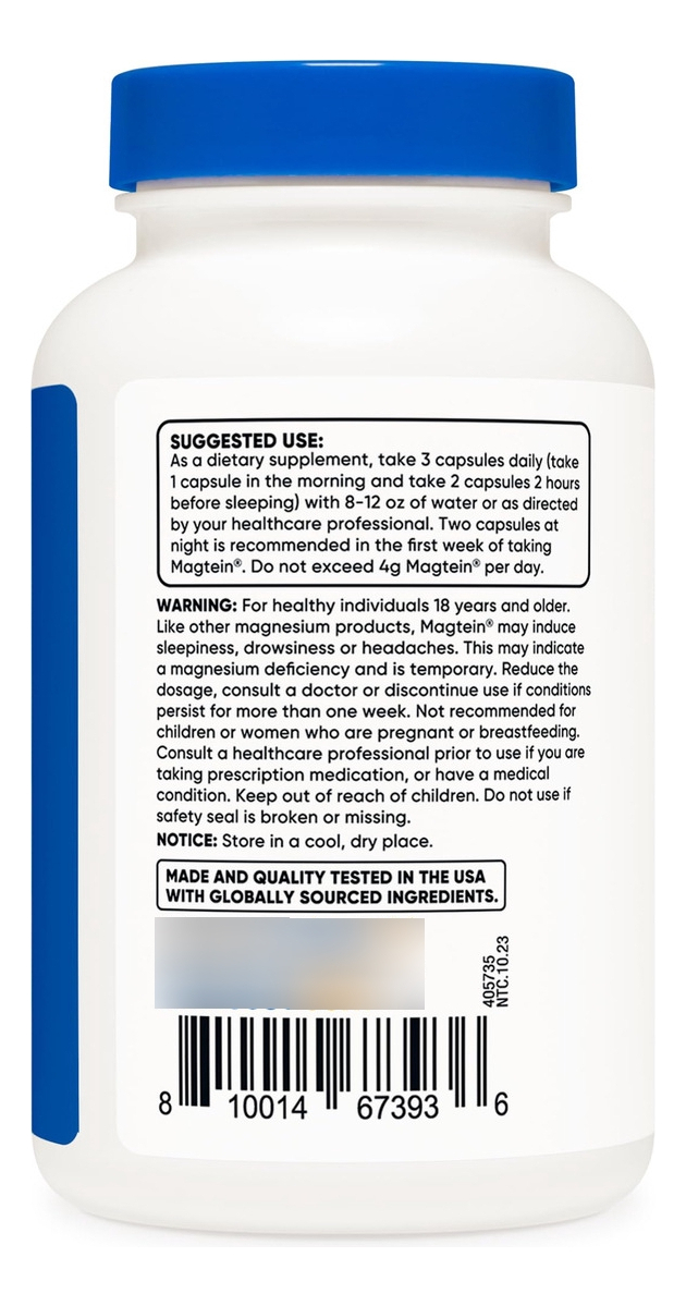 Salud y Equipamiento Médico - Magtein L-threonate As Magtein 2000 Mg-nutricost 4
