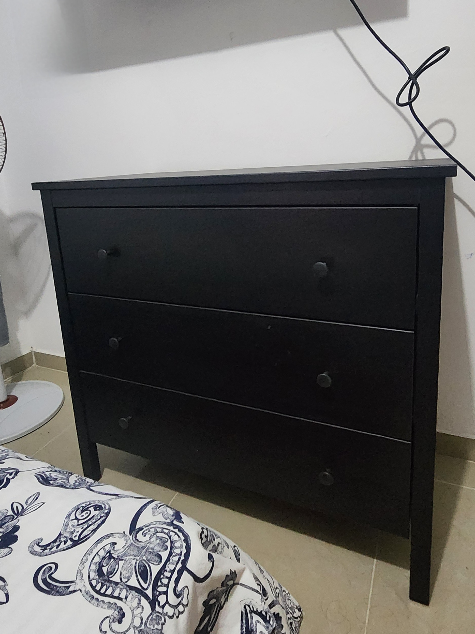 muebles y colchones - Gavetero Ikea 3 Cajones Negro-Marron  2
