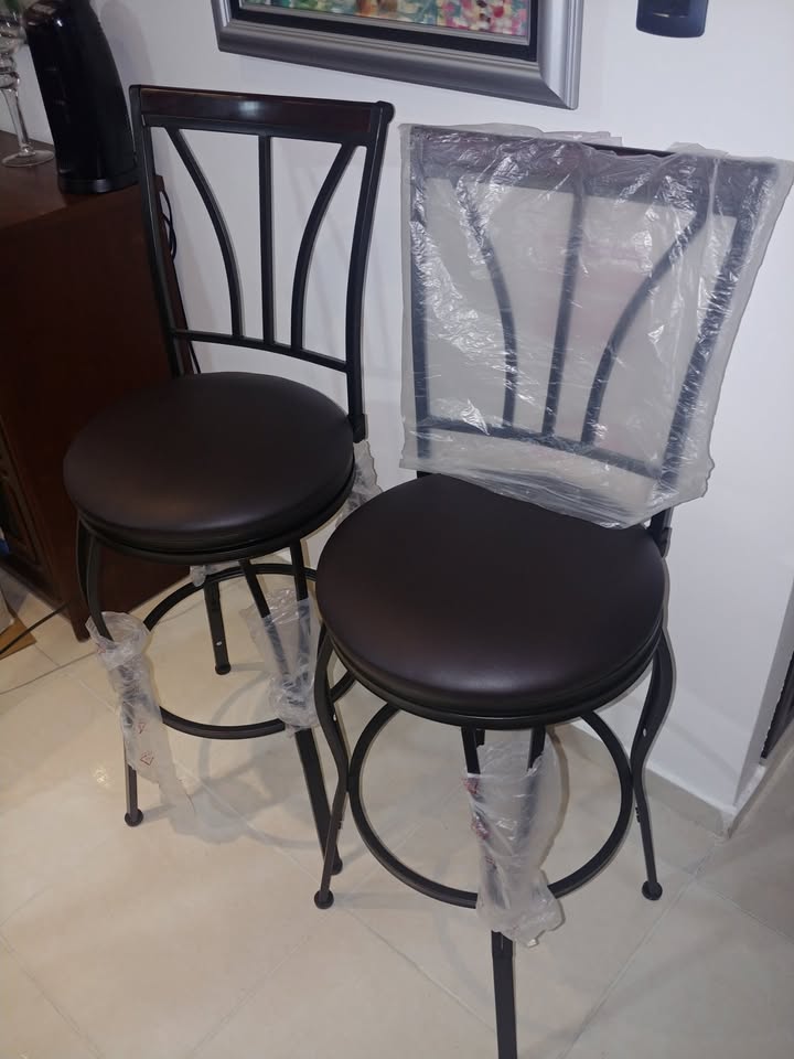 decoración y accesorios - 2 sillas de desayunador giratorio Ashton 1