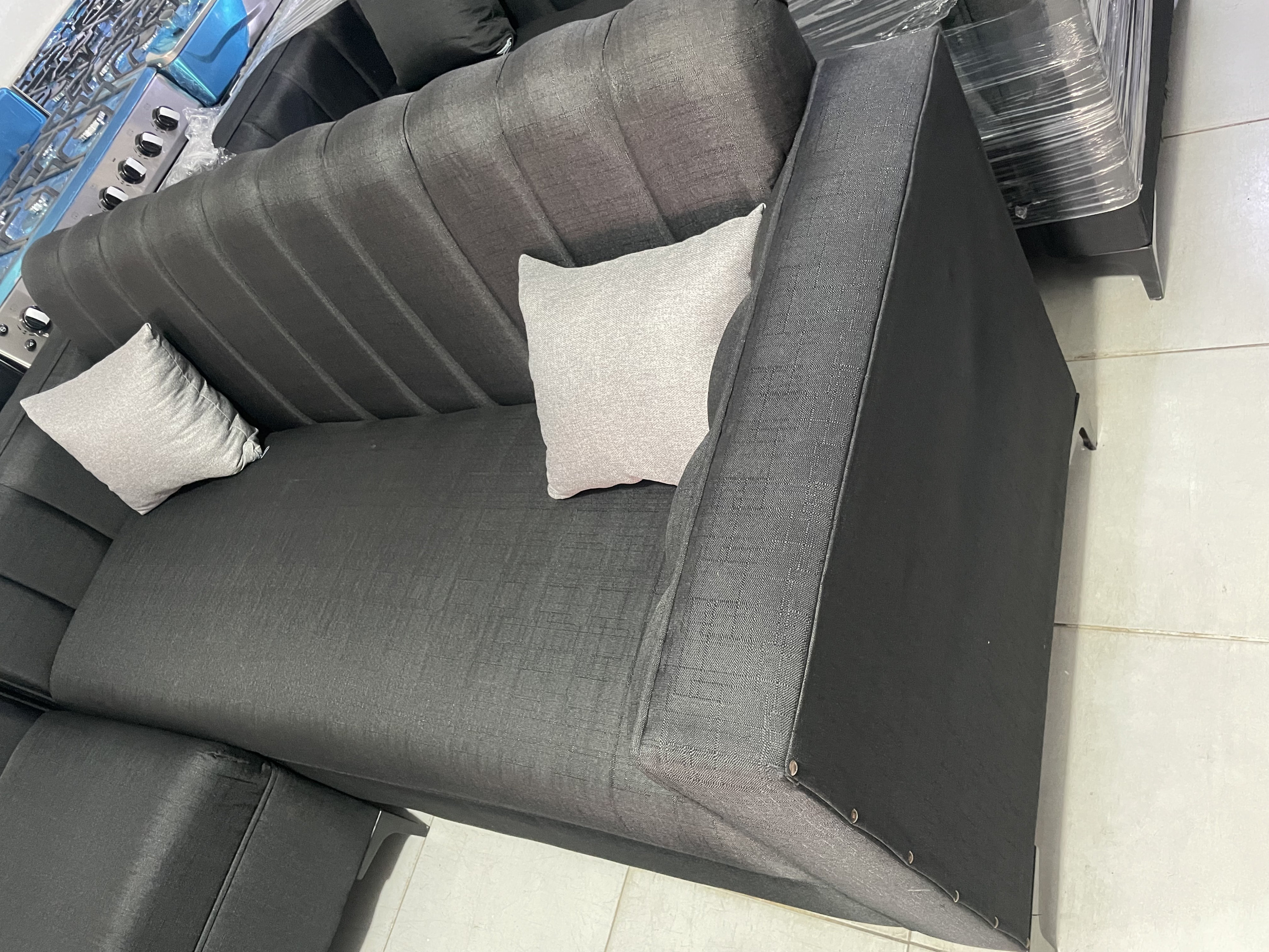 muebles y colchones - Juego de sala Mini L nuevo con garantías full 5