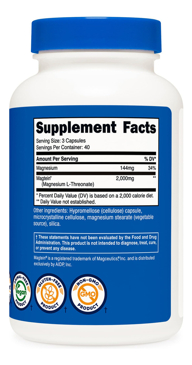 Salud y Equipamiento Médico - Magtein L-threonate As Magtein 2000 Mg-nutricost 5
