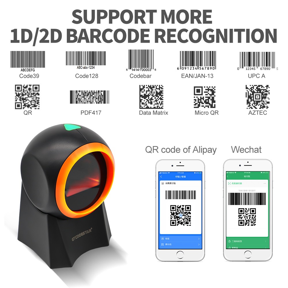 equipos profesionales - Lector de Codigo de Barras 2D estandar Escaner de Codigos escritorio Desktop 4