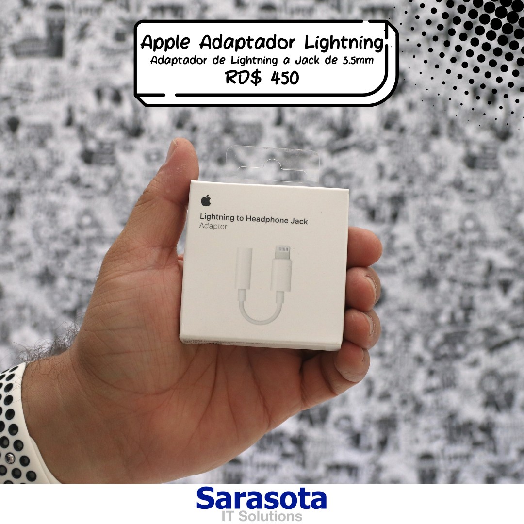 accesorios para electronica - Adaptador de Lightning a jack de 3.5 mm para audífonos Apple