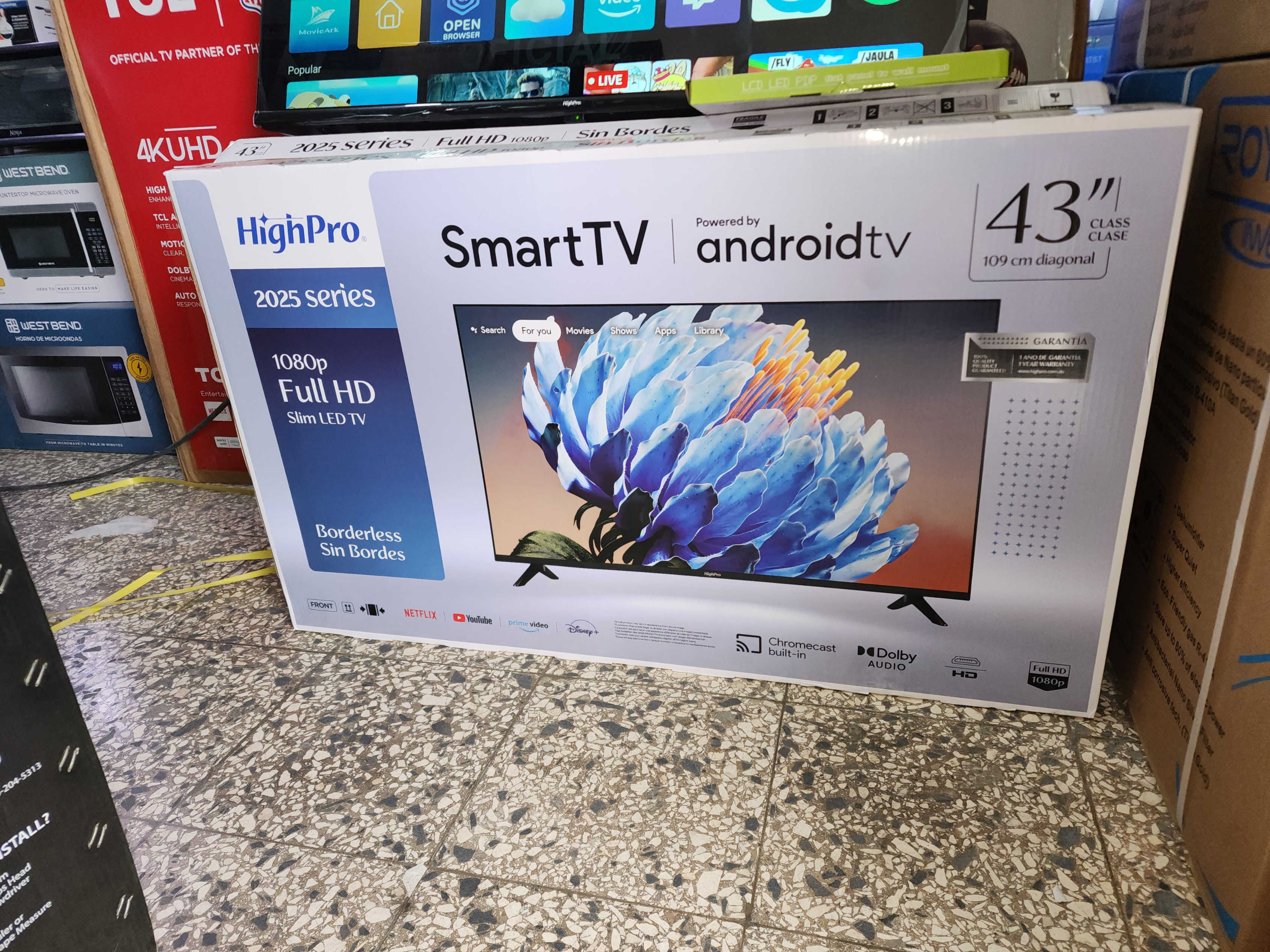 tv - smart tv androidtv HighPro 43 pulgadas gogle 2