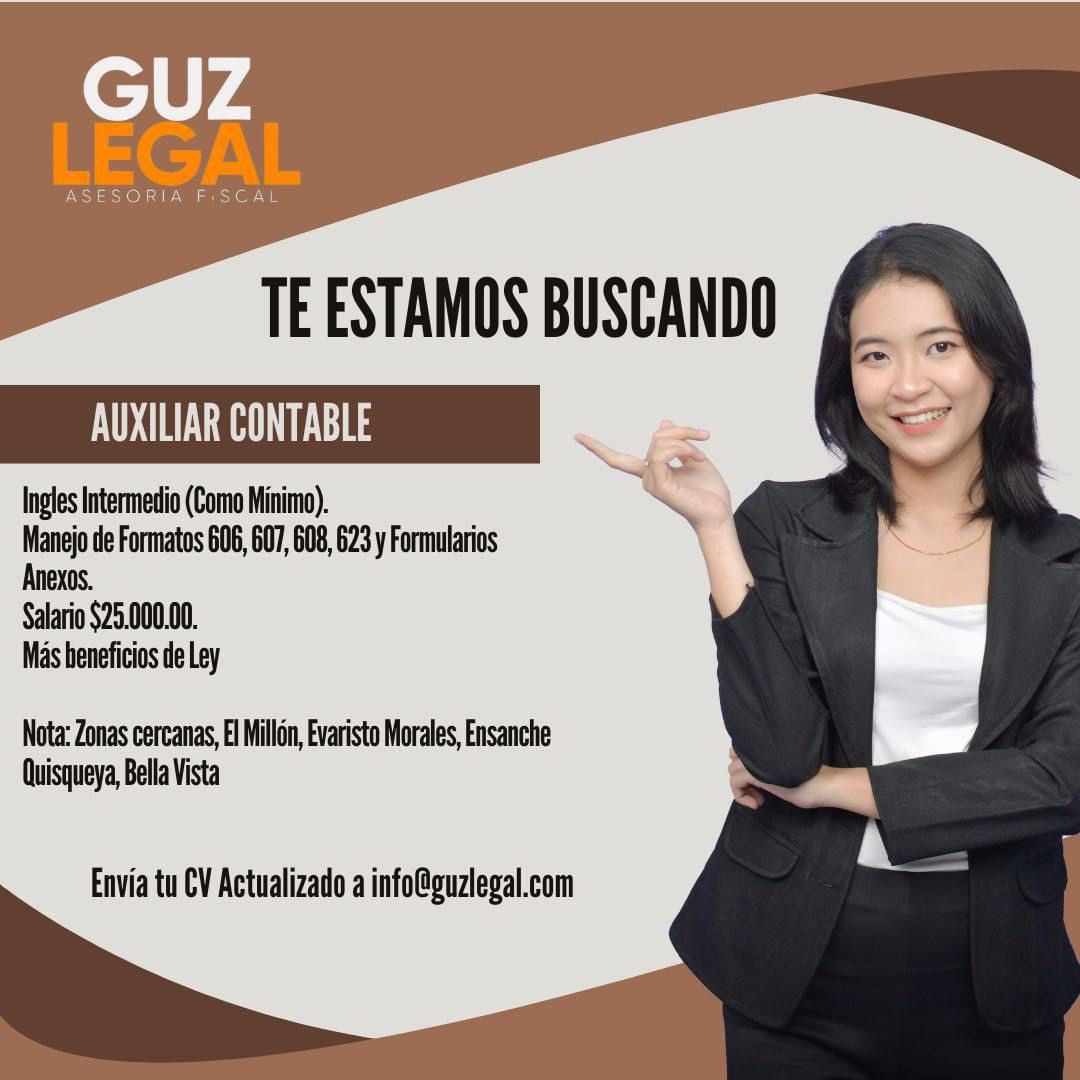 empleos disponibles - Auxiliar Contable