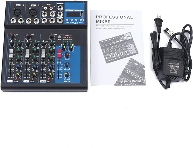 camaras y audio - MEZCLADORA DE SONIDO MIXEL 4 CANALES SQ-04 5