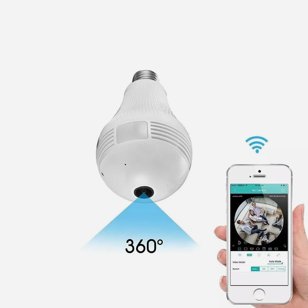 camaras y audio - Camara tipo Bombillo wifi wiifi  2