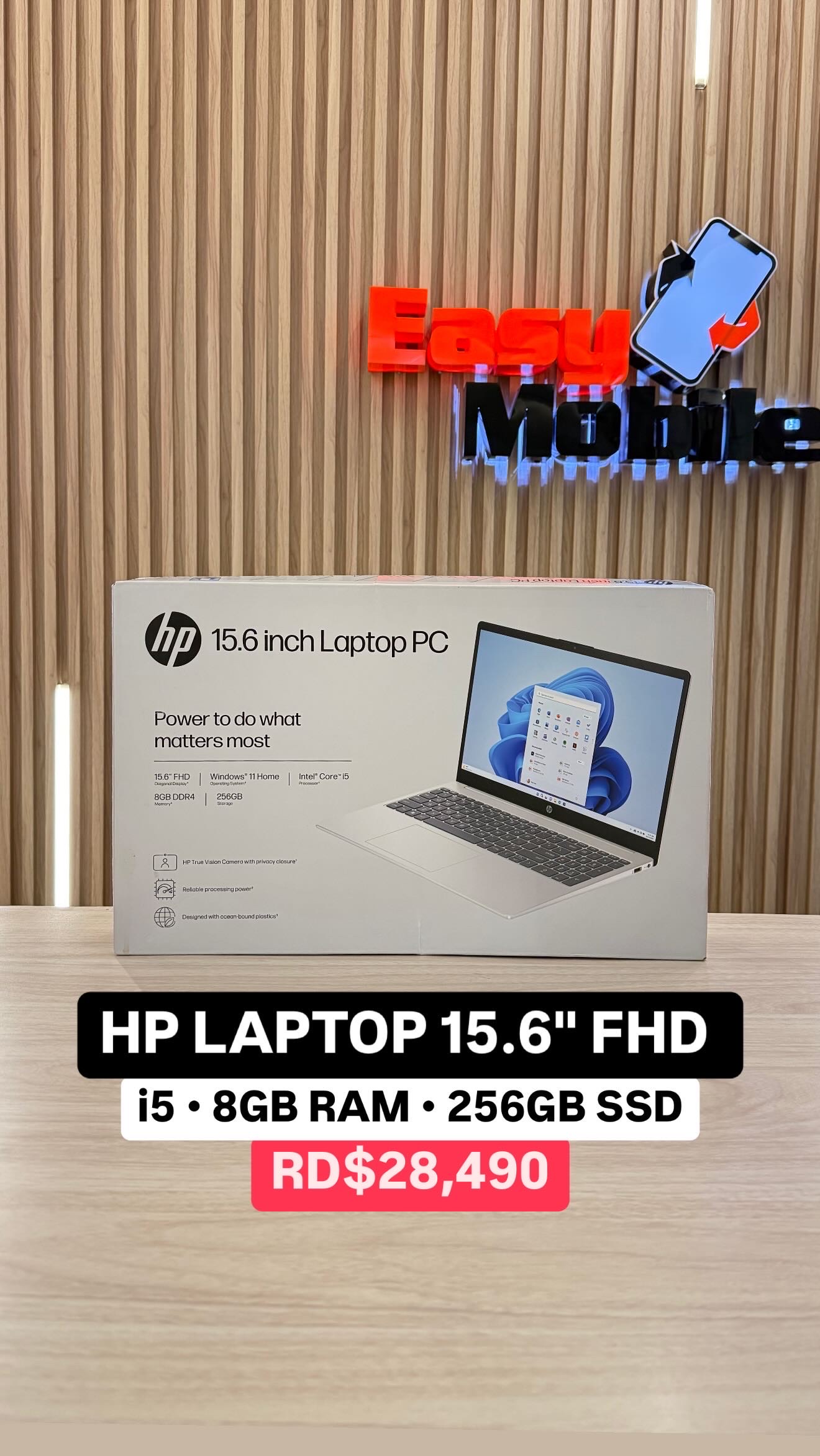 computadoras y laptops - HP LAPTOP 15.6'' FHD i5 8GB RAM 256GB SSD SELLADA  0