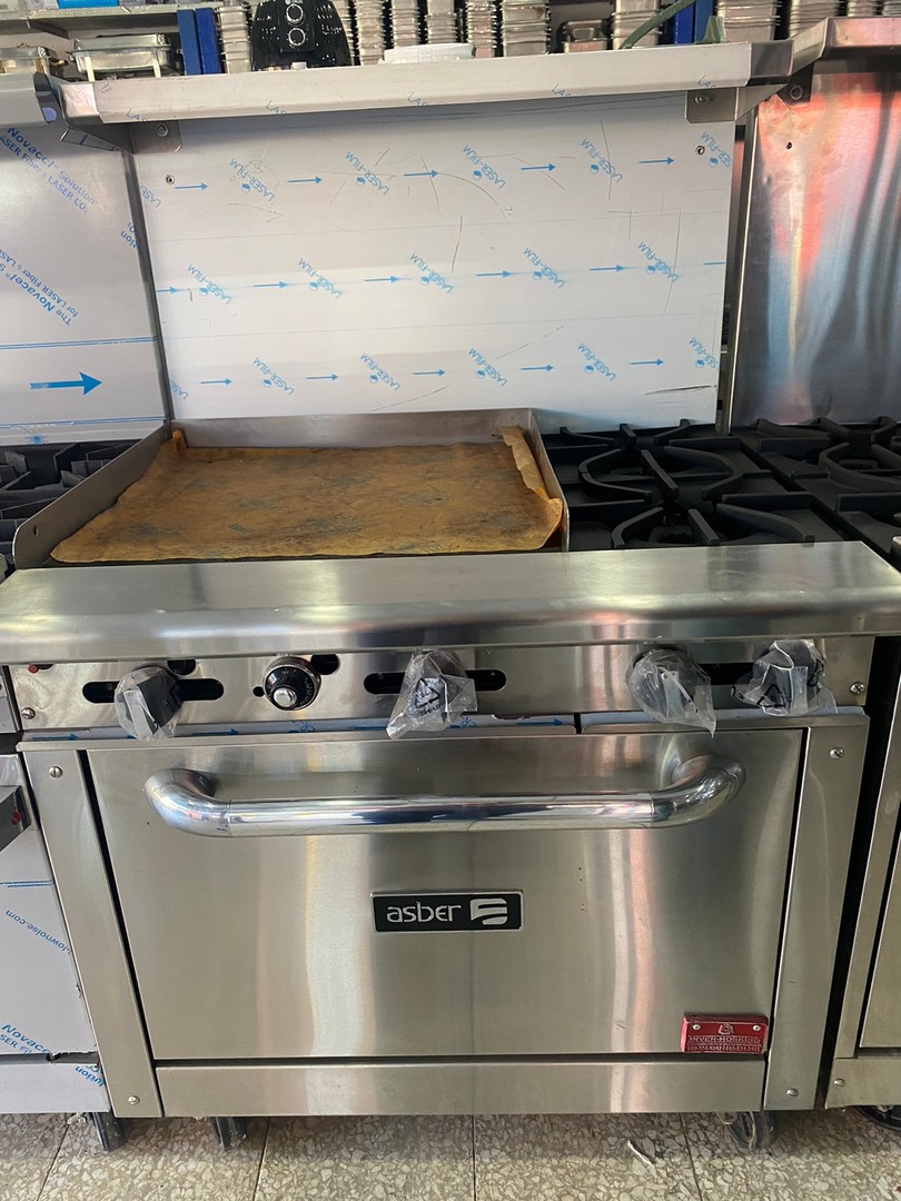 equipos profesionales - Estufa, Asber de 2 Hornillas, Plancha de 24" y Horno 0