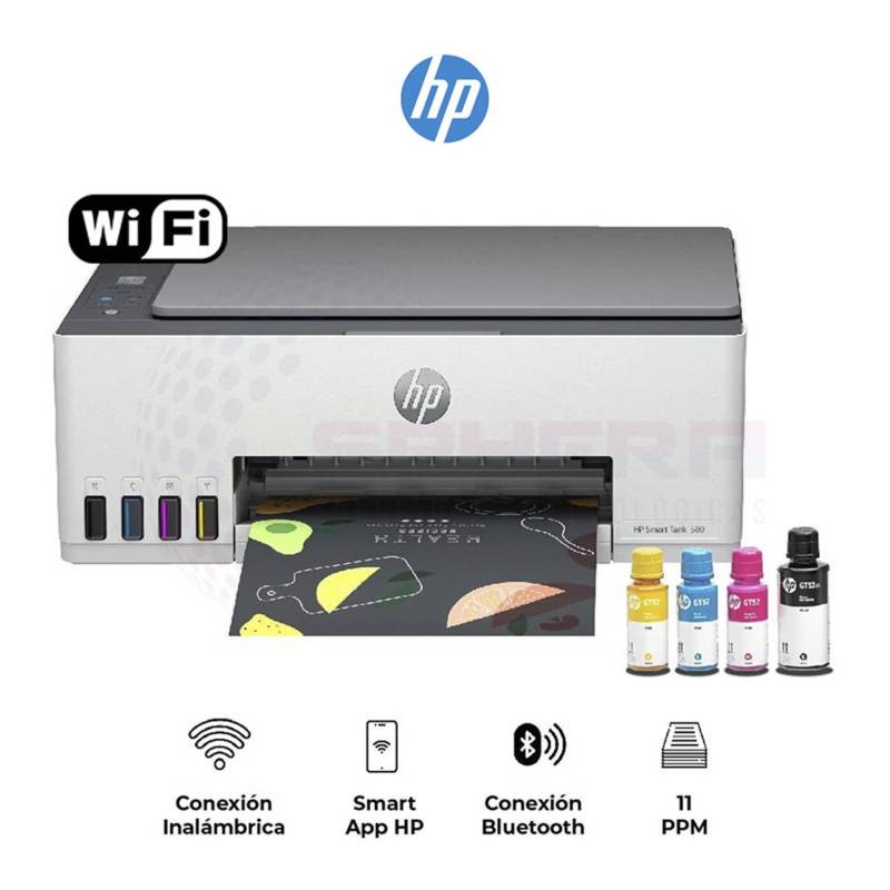 impresoras y scanners - IMPRESORA ,MULTIFUNCIONAL HP SMART TANK 580 - ALL IN ONE PRINTER- SISTEMA DE TIN 2