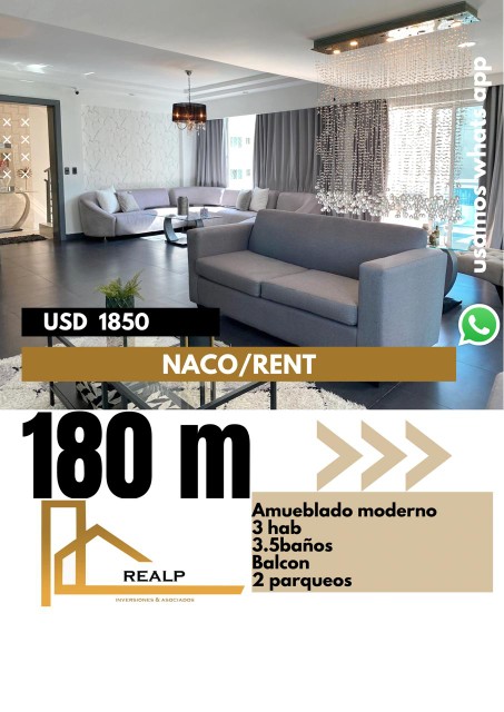 apartamentos - Apartamento Naco amueblado 0