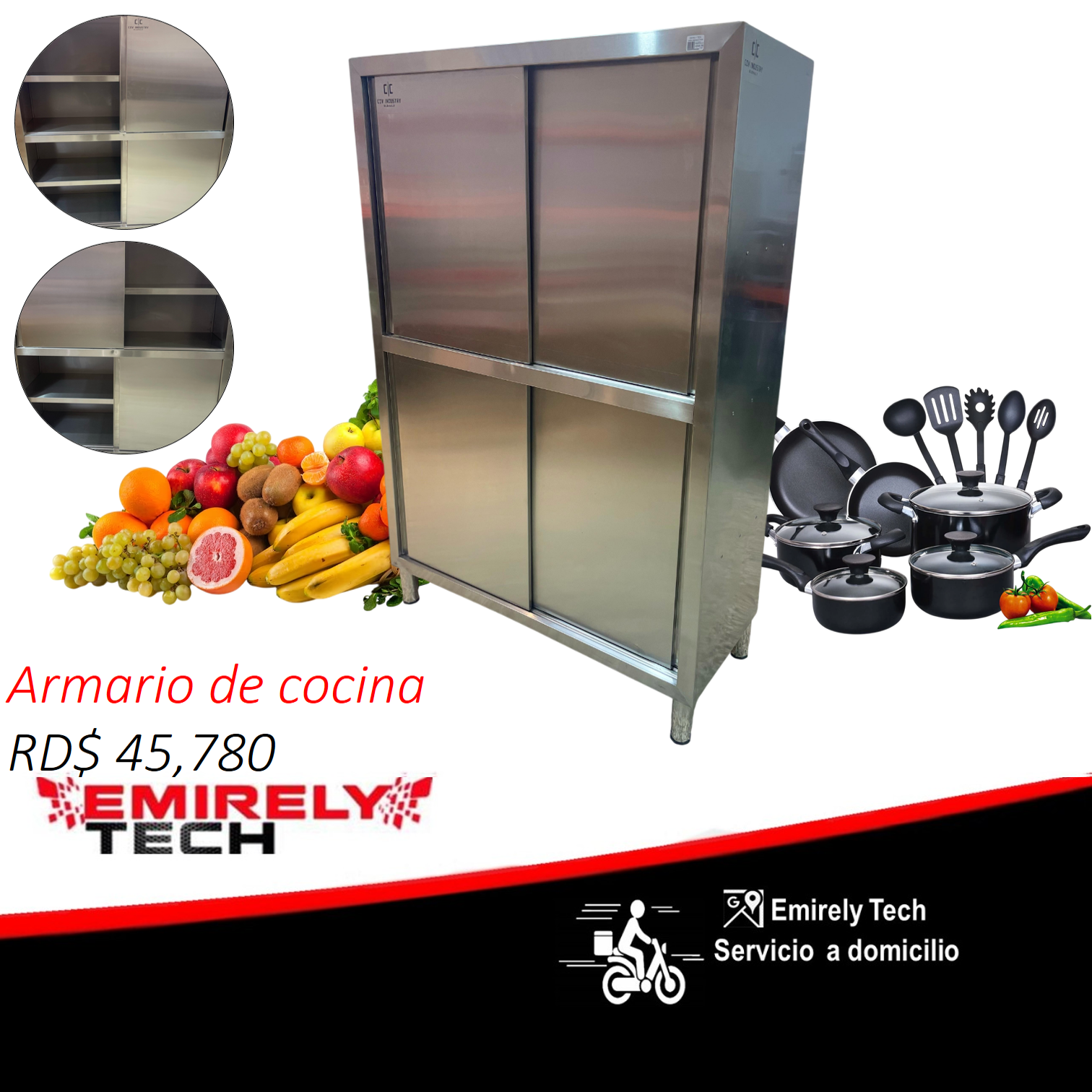 equipos profesionales - Gabinete tipo armario de cocina industrial 0