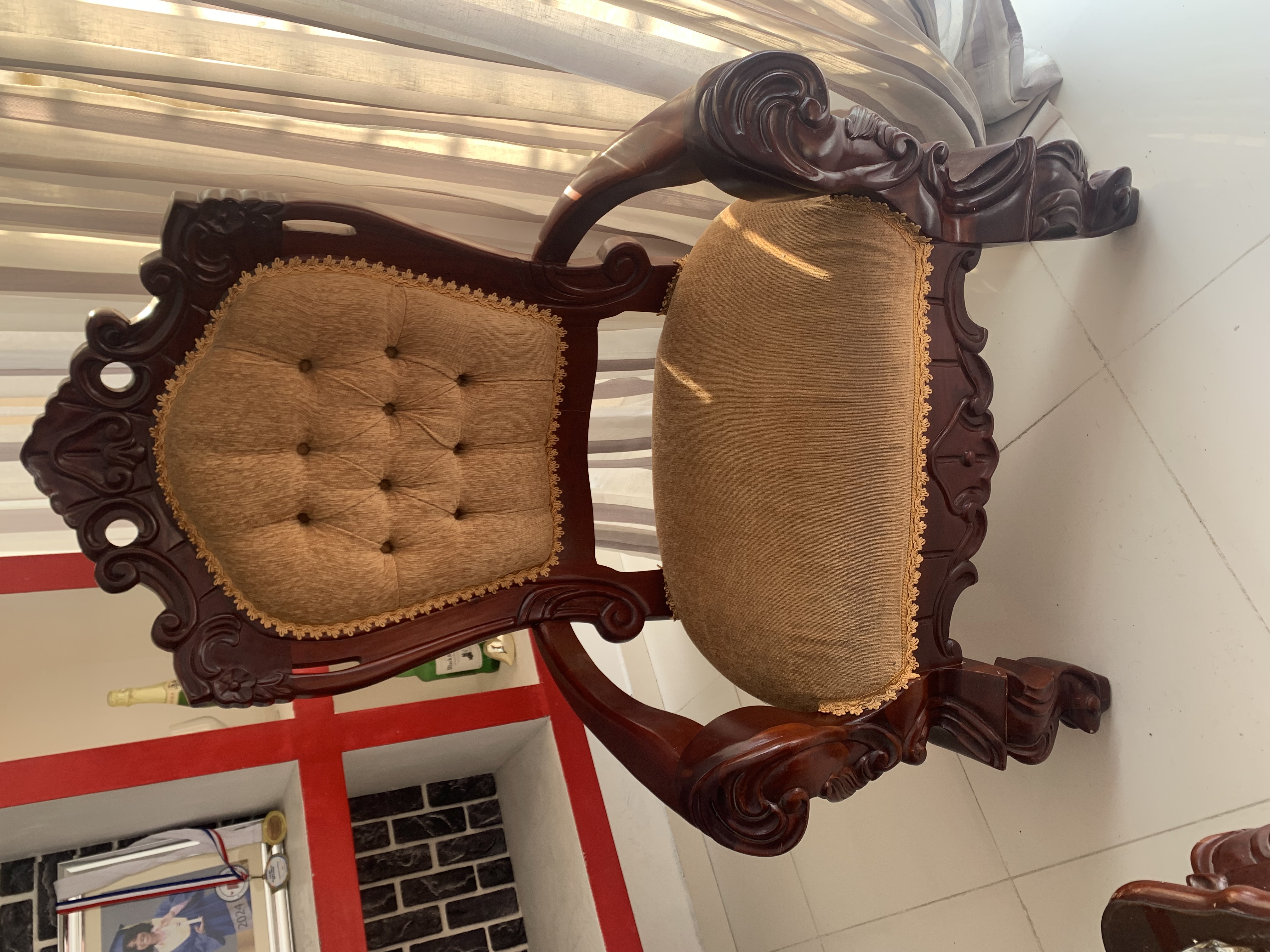 muebles y colchones - Juego de Muebles en Caoba Maciza Tallada – Eleganc 6