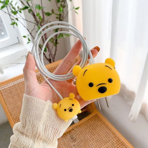 otros electronicos - Protector para cargador iphone tipo c de dibujos animados 1