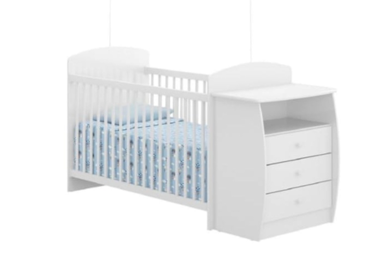 muebles - Cuna de bebé con gavetero y cambiador