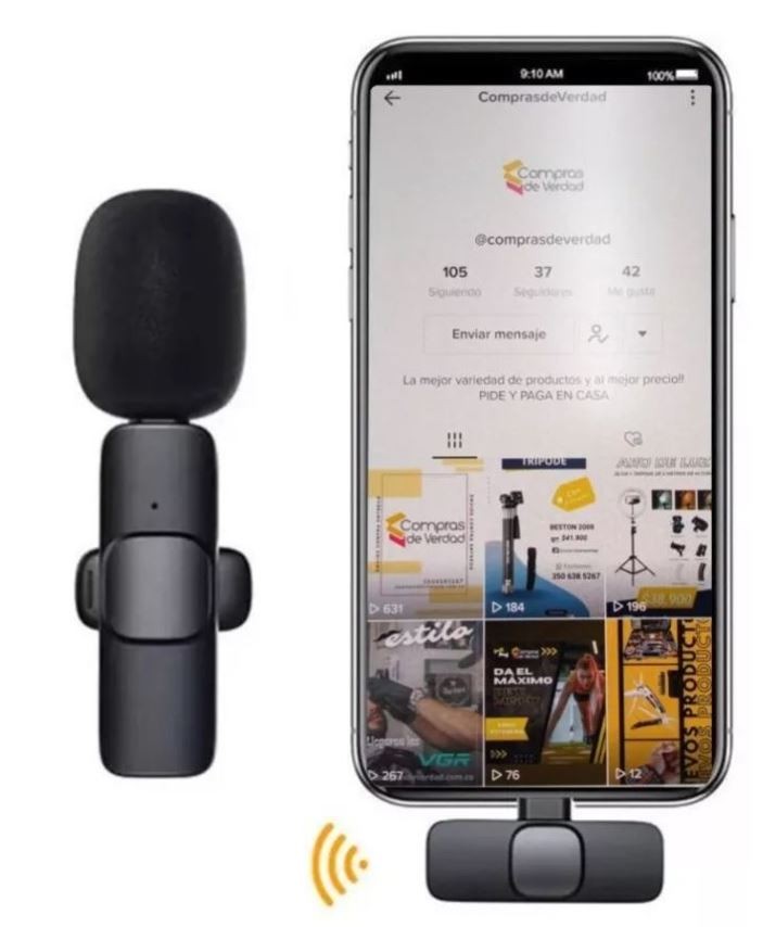 otros electronicos - Microfono inalambrico wireless F2 tipo c  2