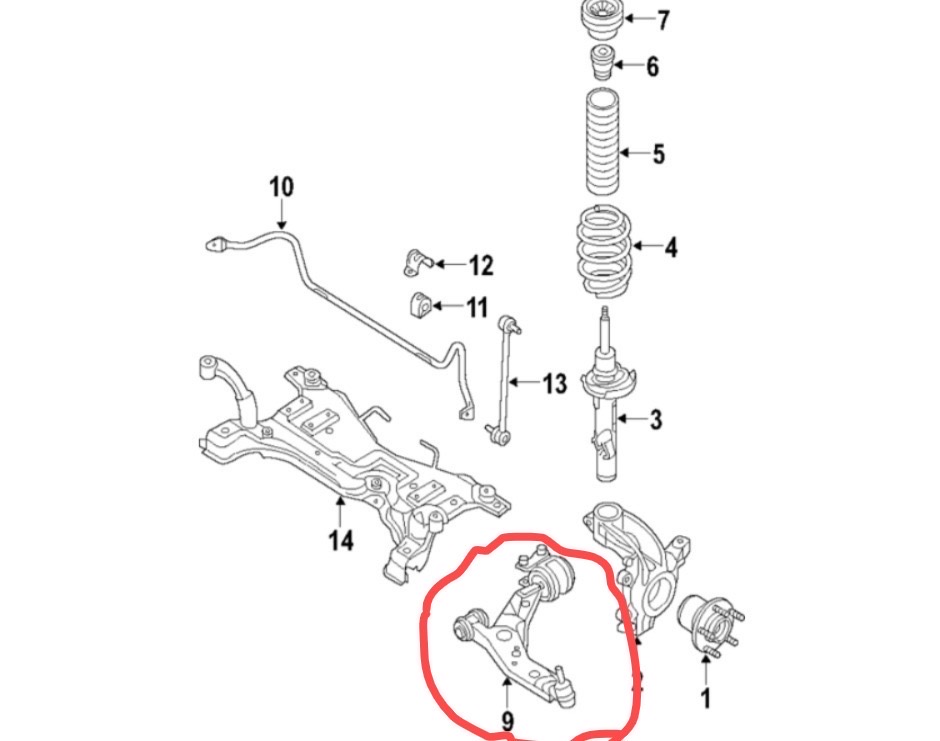 repuestos - CONJUNTO BRAZO DE CONTROL DE SUSPENSIÓN Y ROTULA FORD ESCAPE (CATRE) 2013-2019 5