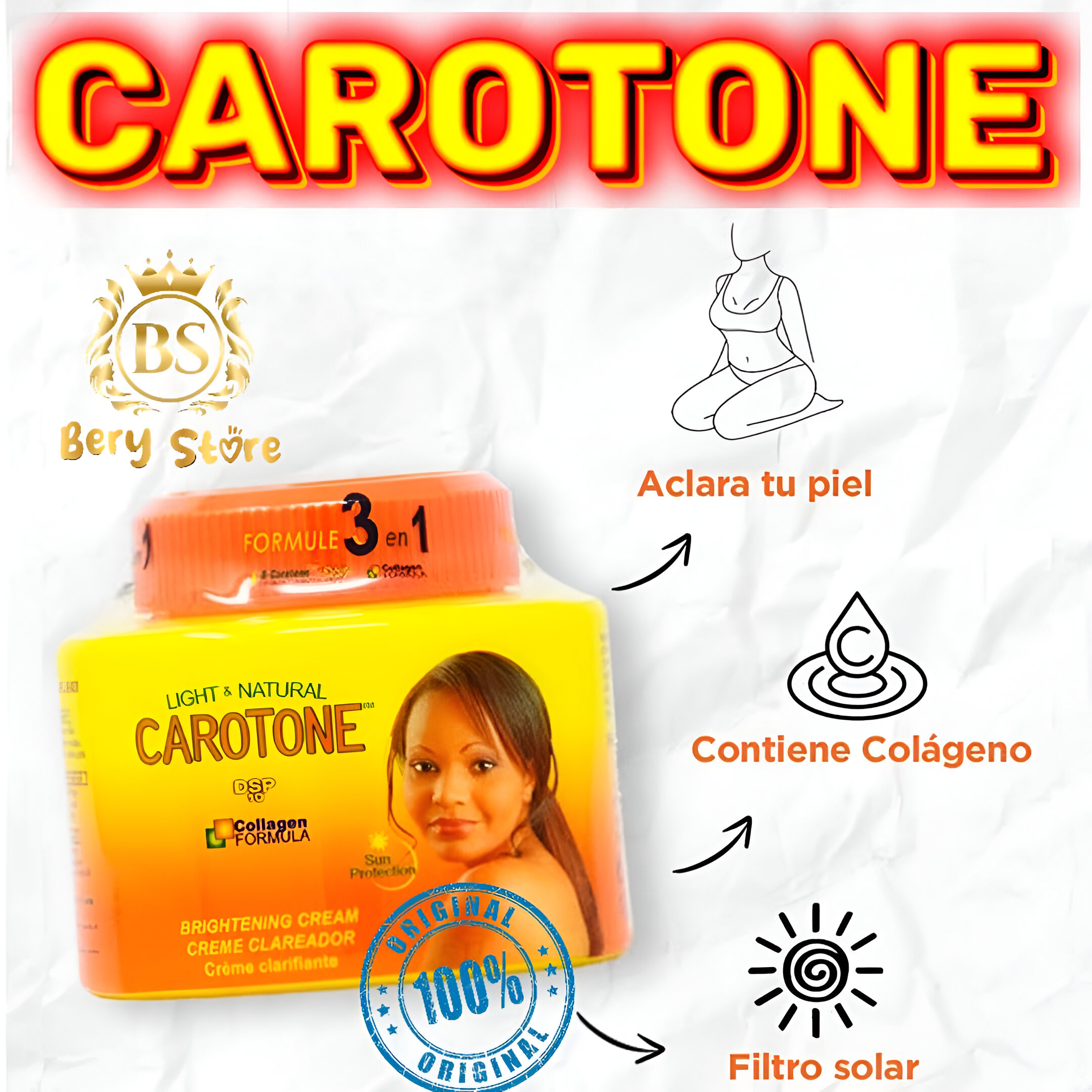 salud y belleza - 🎀 CREMA CAROTONE EN OFERTA | CAROTONE | CREMA BLANQUEADORA | CREMA ACLARADORA | 4