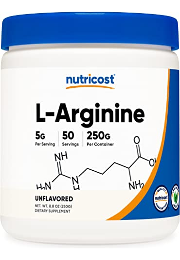 Salud y Equipamiento Médico - L-arginina En Polvo Puro Nutricost, 0.17 Onzas Por Porcion, 1