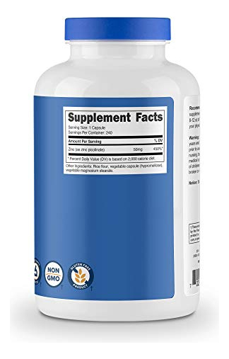 Salud y Equipamiento Médico - Nutricost Zinc Picolinato 50 Mg, 240 Capsulas Vegetarianas - 4