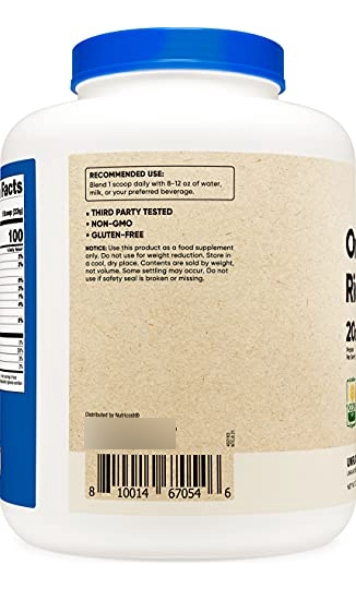 Salud y Equipamiento Médico - Polvo De Proteina De Arroz Organico- Nutricost 1
