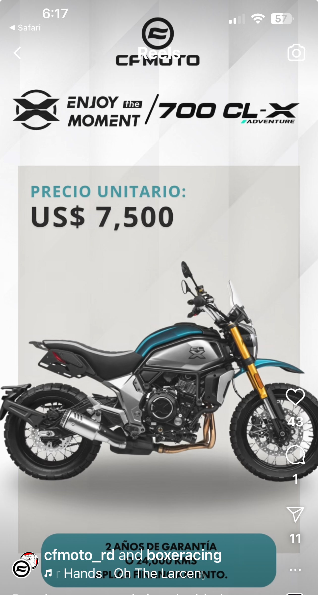 motores y pasolas - CF Moto 700 CLX 0