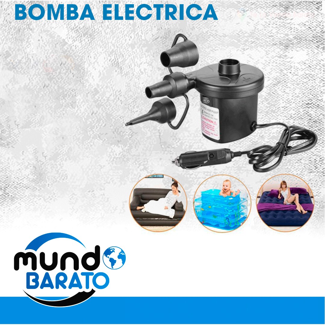muebles y colchones - COLCHON INFLABLE INTEX + BOMBA INFLADOR ELECTRICO CAMA DE AIRE PORTATIL VIAJEROS 1