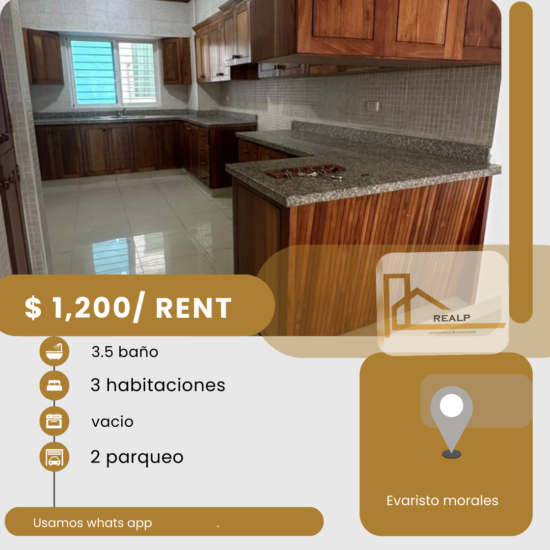 apartamentos - hermoso apartamento en zona tranquila Evaristo Morales 