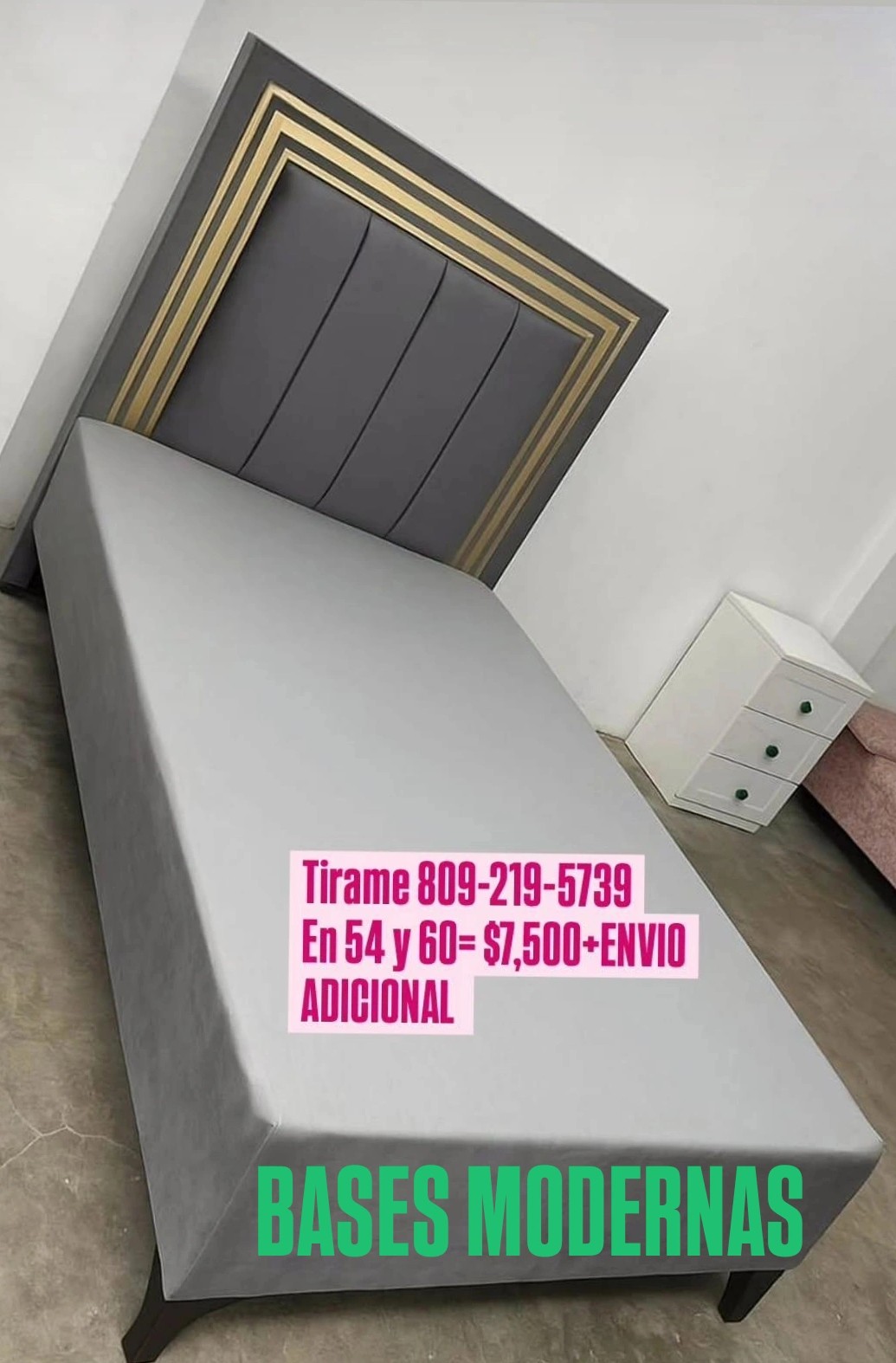muebles y colchones - Gran Liquidación  de bases de camas tapizadas  en excelentes costos 5