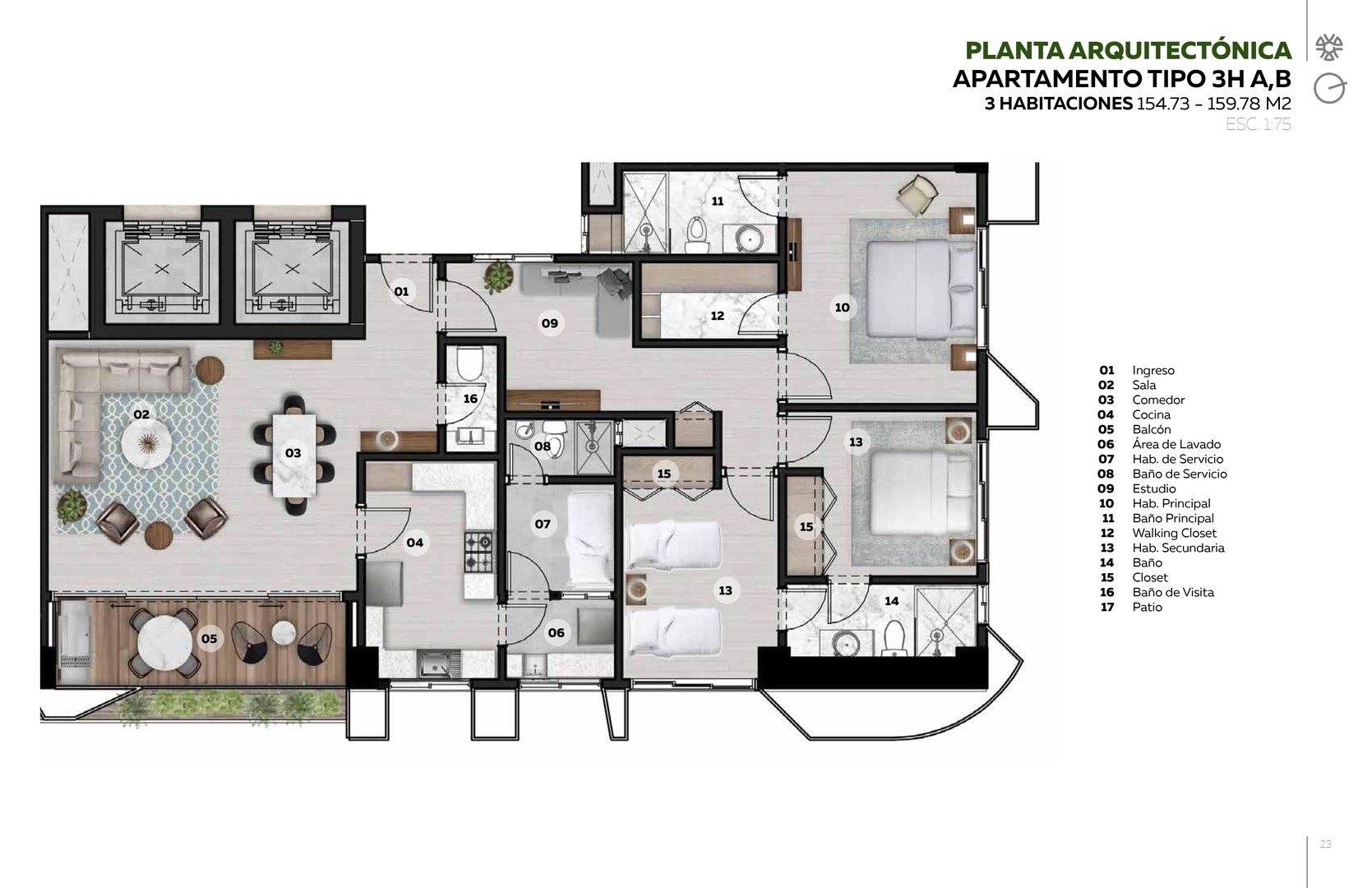 apartamentos - Moderno y lujoso apart  en la Torre Paseo 27 Santo Domingo Oeste.  1