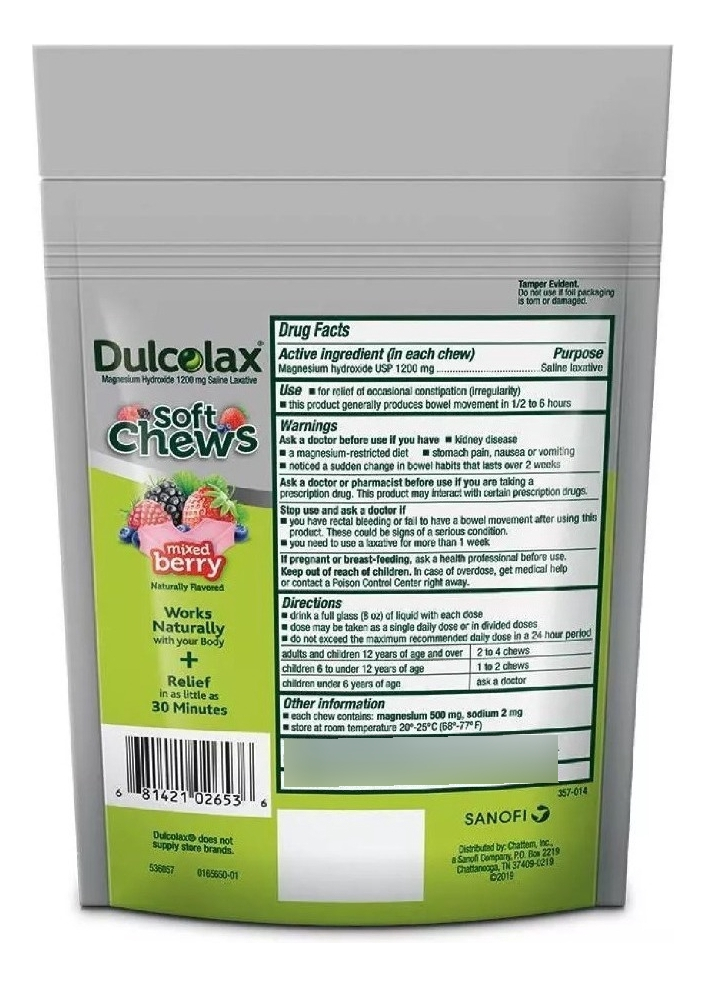 Salud y Equipamiento Médico - Dulcolax  Masticables Alivio Rápido 30 Unidades 1