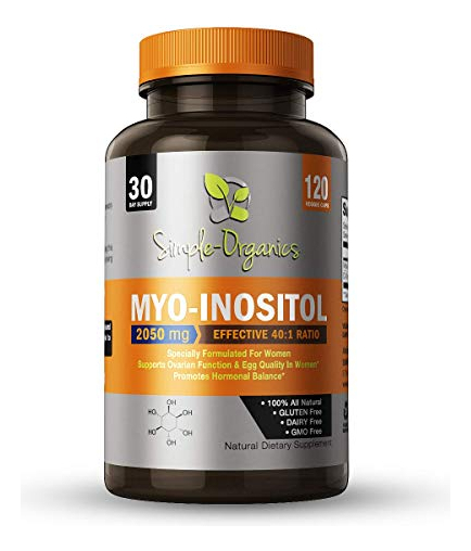 Salud y Equipamiento Médico - Myo Inositol 2050 Mg 120 Cap Simple Organics 0