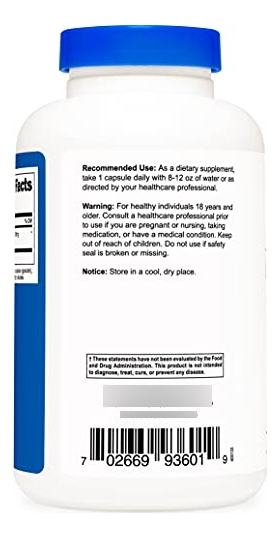 Salud y Equipamiento Médico - Nutricost Acetyl L-carnitine 500 Mg, 180 Capsulas - Sin Omg 1