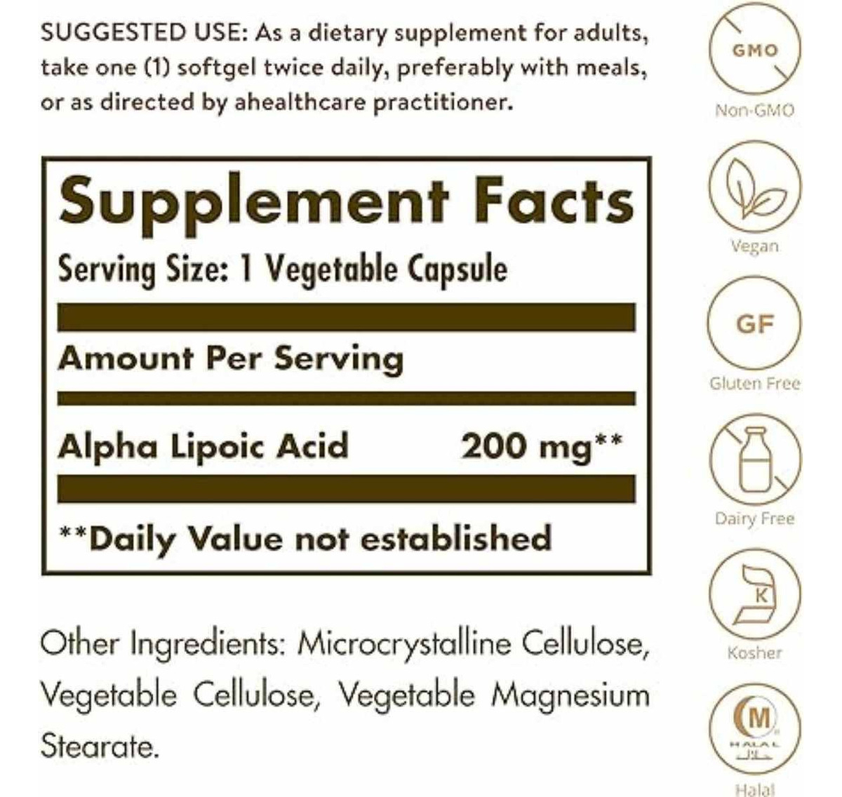 Salud y Equipamiento Médico - Solgar Ácido Alfa Lipoico 50cap - - Unidad A $3318 1