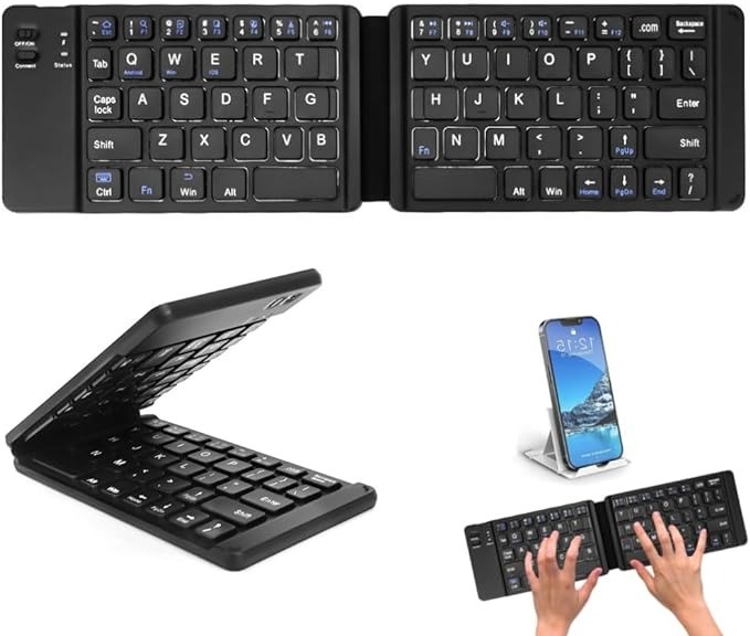 computadoras y laptops - Mini teclado inalambrico plegable Q-815 compatible iOS, Android y Window
 2