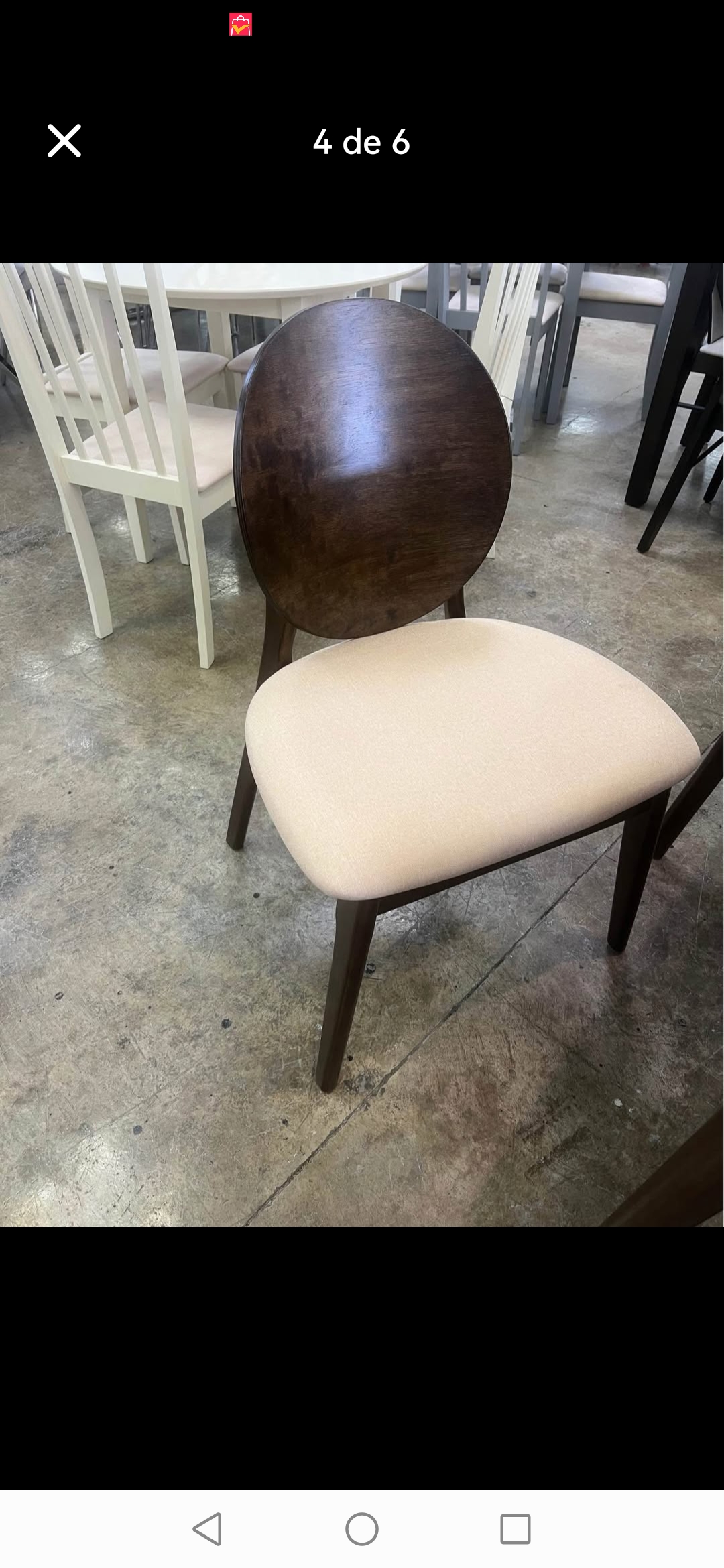 muebles y colchones - Juego de comedor importado en madera de 6 sillas  2