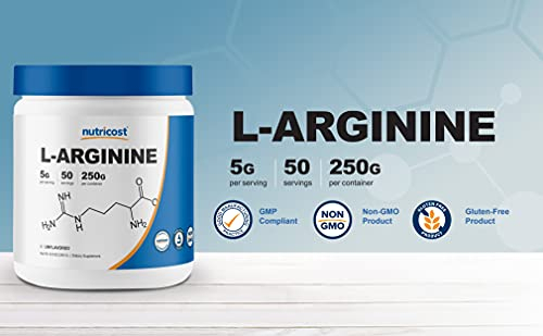 Salud y Equipamiento Médico - L-arginina En Polvo Puro Nutricost, 0.17 Onzas Por Porcion, 3