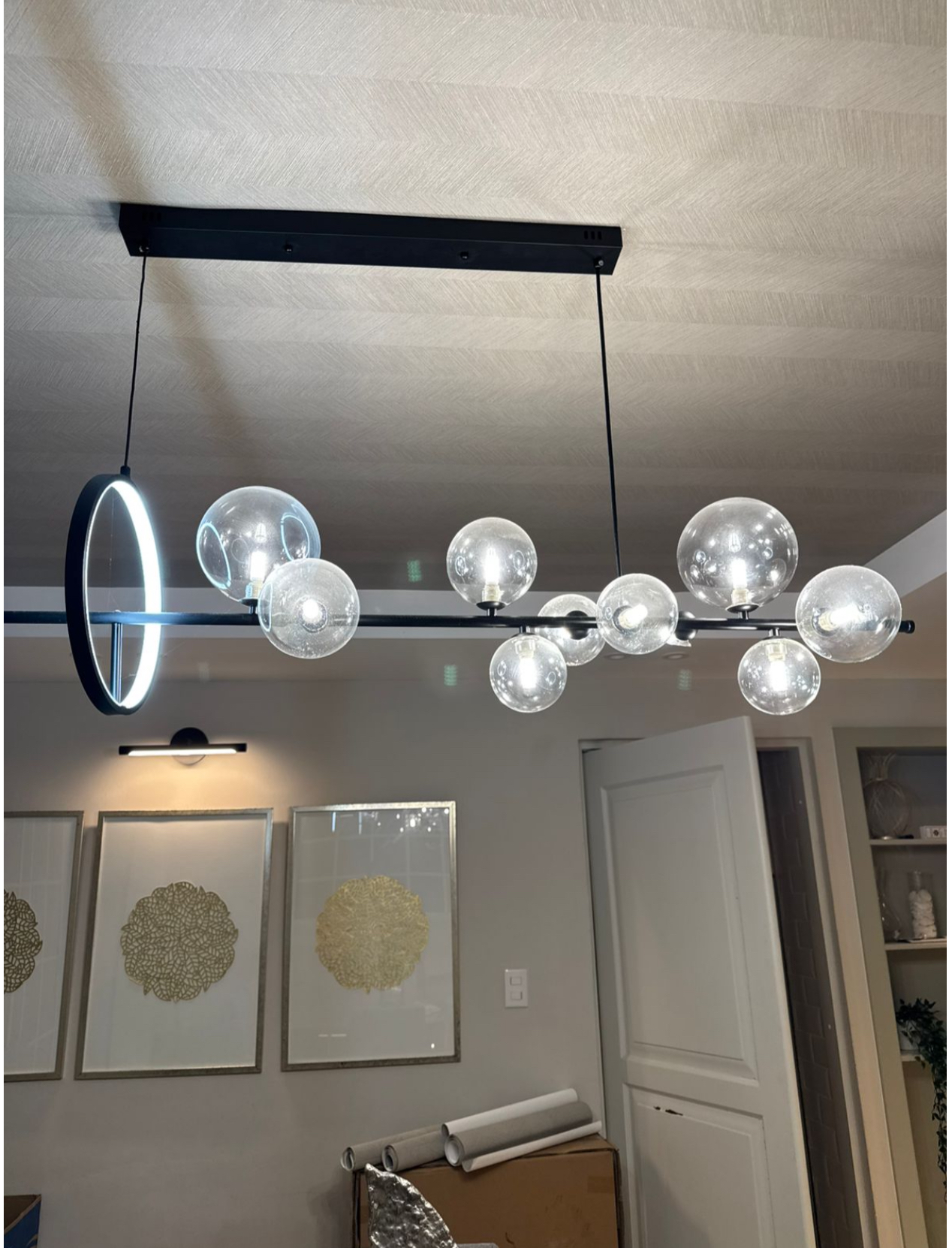 decoración y accesorios - Lámpara de techo negro con globos 0