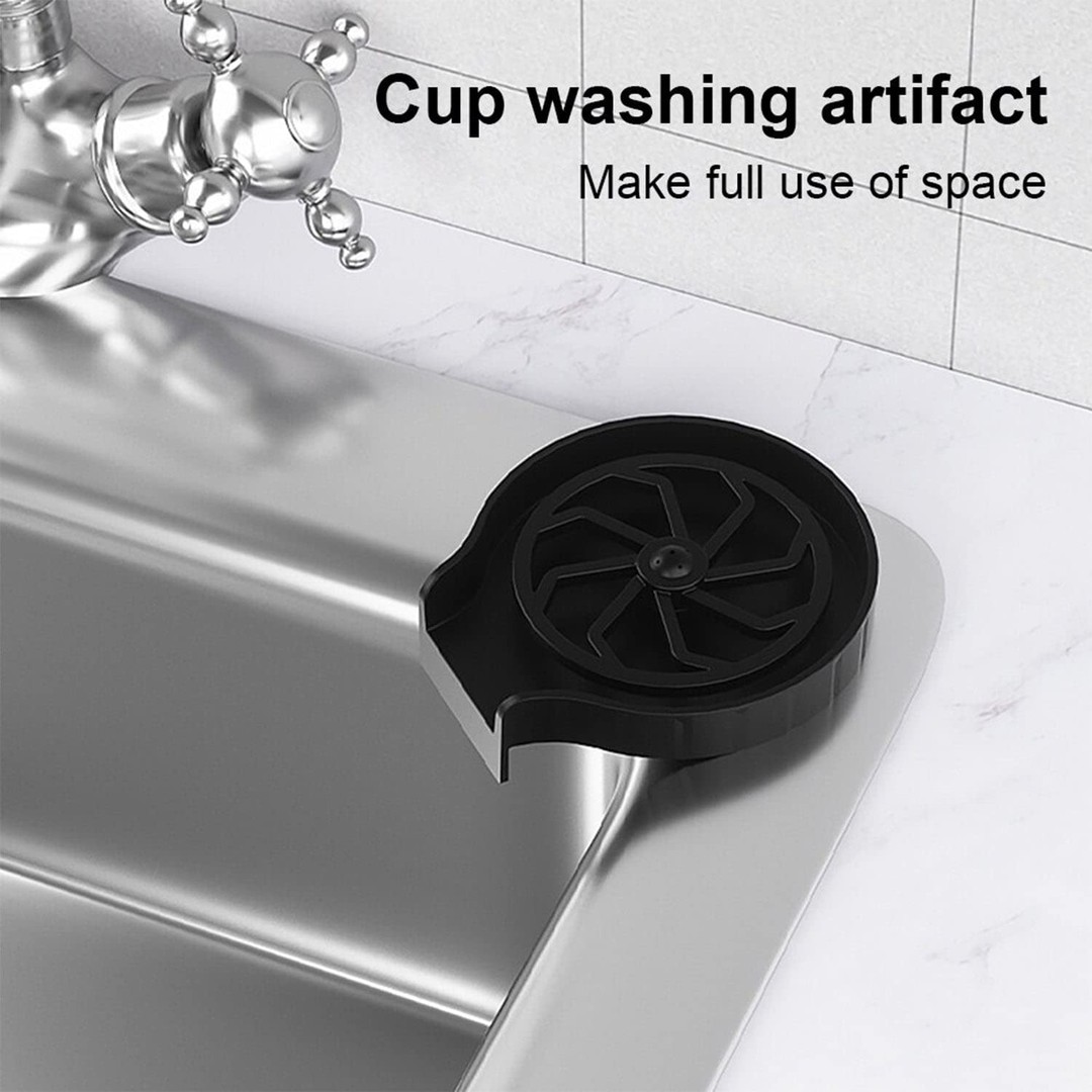 cocina - Lavadora automática de tazas o vasos de vidrio para fregadero de cocina 2
