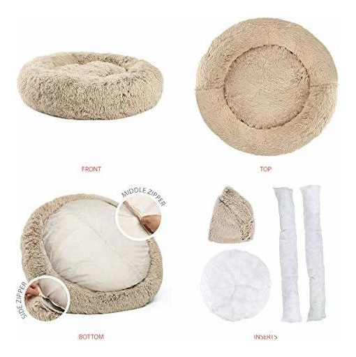 animales y mascotas - Cama En Forma De Dona Afelpada Para Mascotas 2