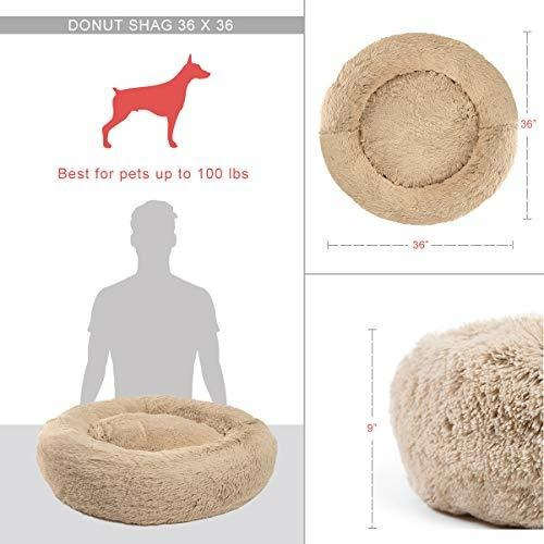 animales y mascotas - Cama En Forma De Dona Afelpada Para Mascotas 3