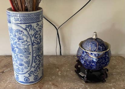 decoración y accesorios - Adornos Azules Varios de Porcelana