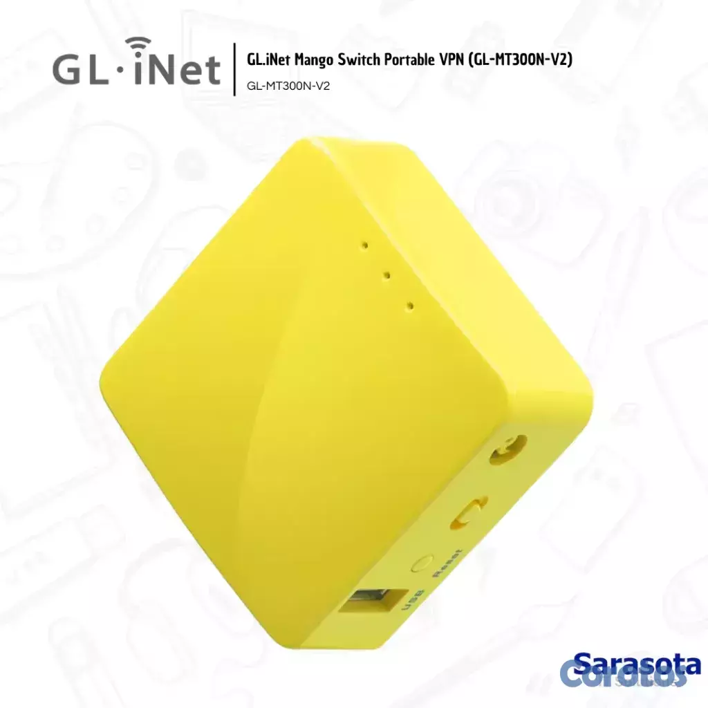 accesorios para electronica - GL.iNet Mango Switch Portable VPN (GL-MT300N-V2)