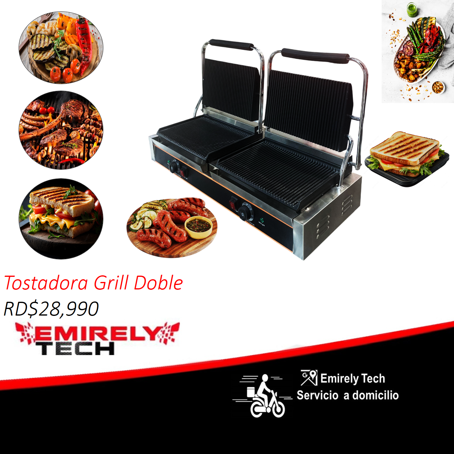 equipos profesionales - Tostadora parrilla grill doble electrica 0