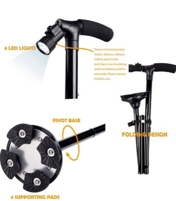salud y belleza - Bastones de aluminio con Luces Led 0