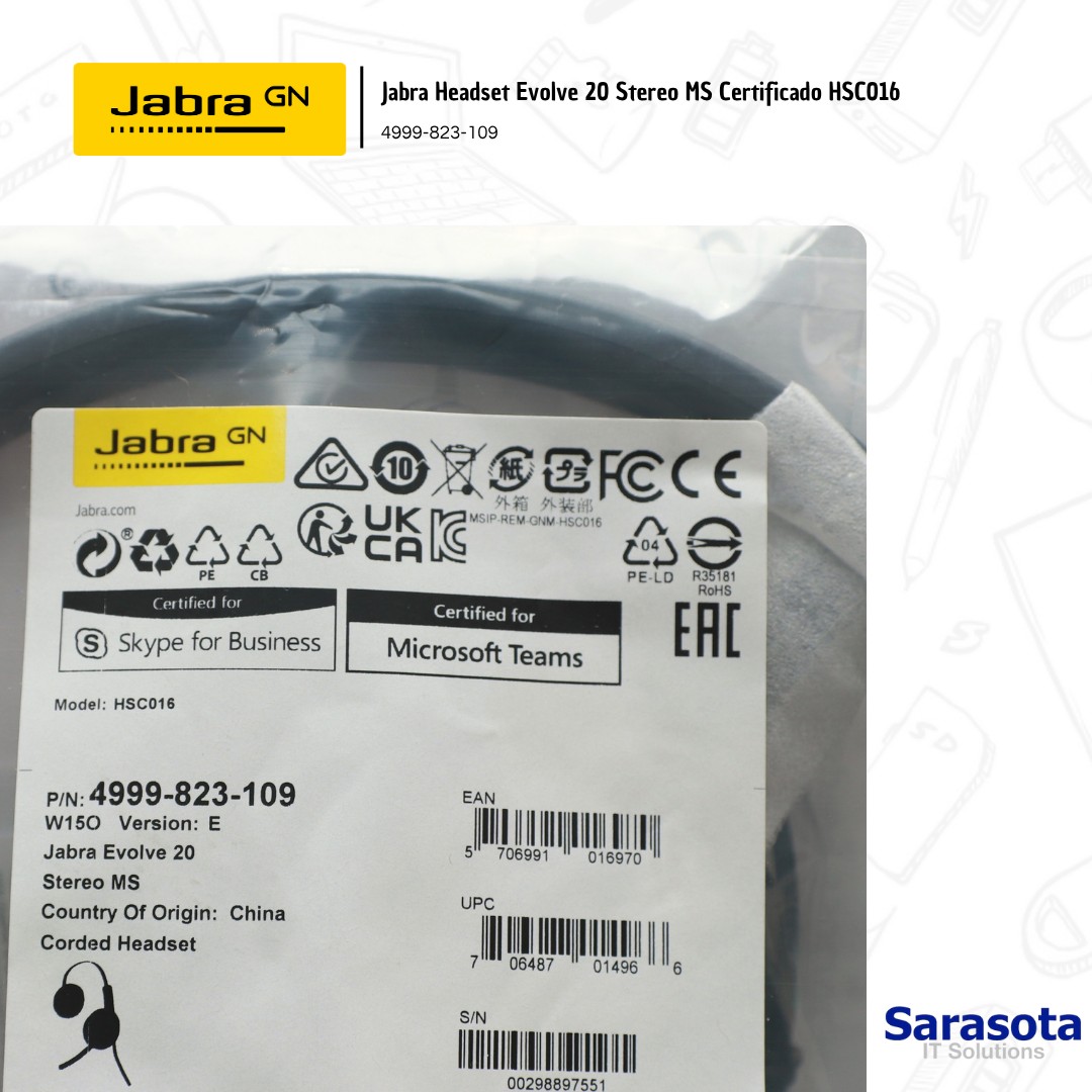 camaras y audio - Jabra Evolve 20 MS Stereo HeadSet  2